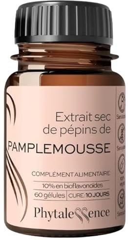 Phytalessence Extrait de Pépins de Pamplemousse 60 Gélules