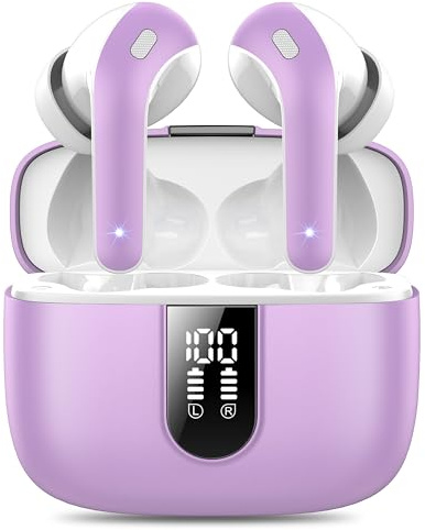 IKT Bluetooth Kopfhörer, In Ear Kopfhörer Kabellos Bluetooth 5.3 mit 50H Tiefer Bass, 2024 Neue Kabellose Kopfhörer Noise Cancelling Earbuds mit 4 ENC Mic, IPX7 Wasserdicht Ohrhörer, USB-C