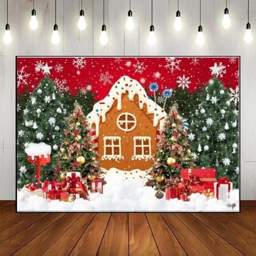 Frohe Weihnachten, Weihnachtsdorf, Babyparty, Hintergrund, Baum, individueller Geburtstagshintergrund, Rentier, Foto, Hausbanner 150x100cm