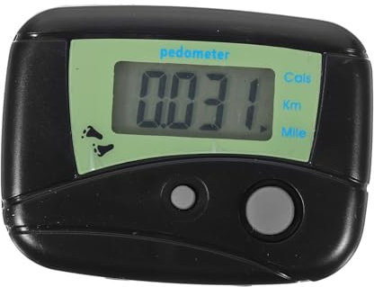Parliky Lot De 2 Podomètres Numériques Compteur De pour La Marche Suivi De La Distance Calories Miles Design Compact Portable en Plastique Dur Mode Automatique