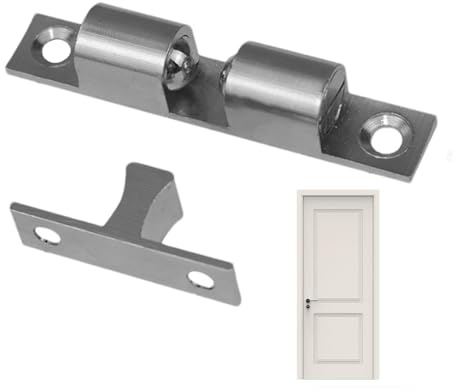 Cierre de bola para puerta, cierre de bola de resorte, cierre de puerta de armario, herrajes para puerta de armario, hebilla de cuentas de cobre para muebles, armarios, puertas, estanterías | Pestillo de bola para puerta de muebles, armario, estantería, armario, despensa, estantería, almacenamiento, hogar, oficina