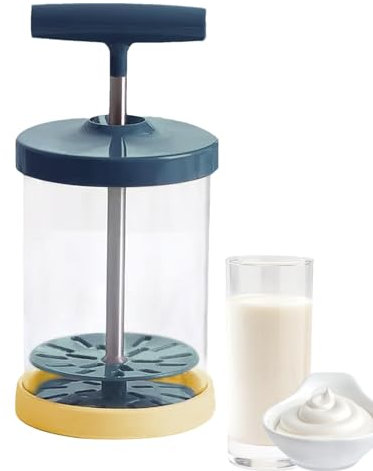 Generico Sifone per Panna Manuale, Macchina per Panna montata Manuale, Whip per Panna montata, Dispenser in Acciaio Inossidabile, Strumenti di Cottura con Impugnatura ergonomica e Confortevole per, p