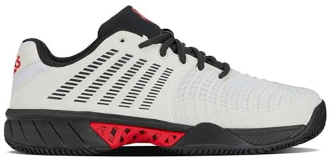 K-Swiss Herren Express Light 3 HB Tennis Shoe, Bright White/Stretch Limo/High Risk Red, 47 EU