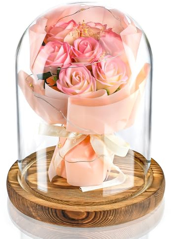 ZEERSHEE Cloche en verre - 16 x 12,2 cm - Décoration de fête ou de mariage