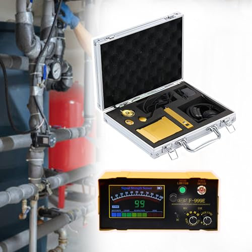 Détecteur de fuite de conduites d'eau, détecteur de fuite d'eau souterraine électrique avec casque / 1 à 4 niveaux réglables (200-3000 Hz) – Réduire le gaspillage de ressources / avec sac à dos hôte