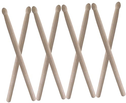 4 Drumsticks Paar Holz für Snare Drum und Trommelstöcke | Schlagzeugzubehör mit Glatter Oberfläche, Schnelles Ansprechverhalten, für Kinder und Erwachsene