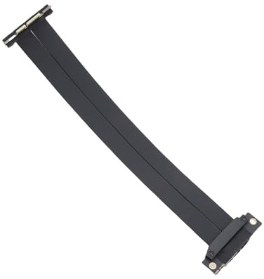 Ouitble PCIe 4.0 X1 Cavo di prolunga GPU Riser 90 gradi per scheda M.2 PCIe WiFi FireWire USB 2.5G schede audio e dischi rigidi (20 cm)