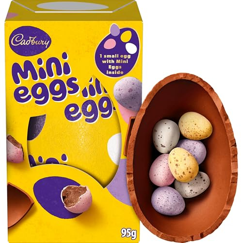 Cadbury Dairy Milk Mini Egg Easter Egg, Includes 1 Small Chocolate Shell with Mini Eggs Inside, Gift for Easter, 95 g (Pack of 1)