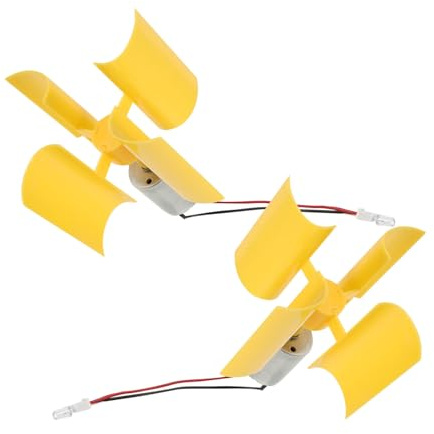 UPKOCH 2 piezas Generador Eólico Vertical Motor Pequeño para Uso Doméstico y Exterior Aerogenerador Portátil para Enseñanza y Proyectos Científicos