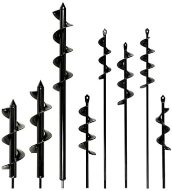 1 pièce de foret hélicoïdal de jardin à tige hexagonale for jardinage, literie, plantation, outils de creusement de trous de poteau(8x25cm)