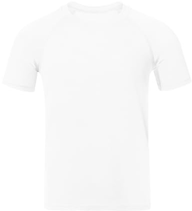 WISMBOX Boys' Short Sleeve Rash Vest, UPF 50+ Quick-Dry Swim Top for Pool | Lightweight Breathable Fabric With Flexible Fit And Tagless Collar For Surfing, Pool Sessions, Beach Holidays & Outdoor Play
