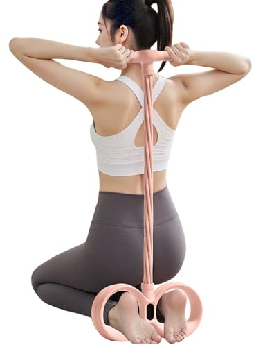 Fascia Tubolare di Resistenza per Pedali - con Maniglie per Attrezzi di Allenamento Elastici,Banda a Pedal per Allenare Braccia e Vita in Palestra Domestica - per Donne e Uomini Addominali Braccia Gam