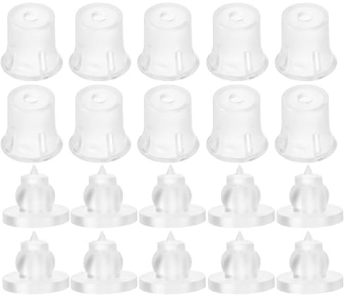 MAGICLULU Lot de 10 Set de Clous Décoratifs en Acrylique Transparent 20×20 Mm pour Fixation Murale Invisible, Punaises pour Miroir et Panneaux Publicitaires, Adaptés aux Bureaux