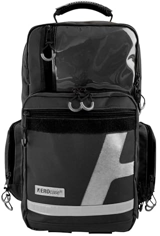 AEROcase Pro1R PL1C Schwarz - Notfallrucksack leer 23L, Rettungsrucksack & Rettungsdienstrucksack, 5 Modultaschen, Erste Hilfe Rucksack/Notfalltasche, Rettungstasche, Sanitäter Rucksack, Camping