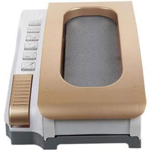 MegLob Fully Automatic Boot Scraper, Commercial Electric Shoe Sole Cleaner, Boots Sole Quick Wipe Machine, Public Electric Shoes Soles Wiper Machine, for Production Workshop, Laboratory, Ranch,Gold