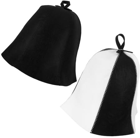 GATHINESS 2pcs Felt Sauna Hat for Men and Adults Thermal Protection and Reusable Design Comfortable Full Coverage for Steam Room and Shower Use