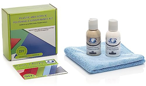 Glass Polish 31001 DIY Do-it-Yourself-Handpolierkit für Kunststoff und Acryl, verleiht Wieder Hochglanz, bessert trübe, milchige und verfärbte Kunststoffe aus