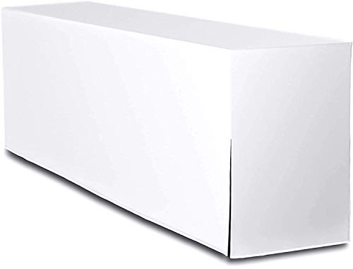 TexDeko® Biertischhusse Premium für Bierzeltgarnitur 220 x 50cm Weiss | nur Tischhusse, blickdichtes Material, waschbar, Hohe Material- & Verarbeitungsqualität, doppelt umsäumt, griffiger Stoff