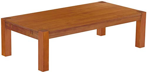 B.R.A.S.I.L.-Möbel Brasilmöbel Couchtisch Rio Kanto 160x80 cm Kirschbaum Wohnzimmertisch Holz Tisch Pinie Massivholz Stubentisch Beistelltisch Echtholz Größe und Farbe wählbar