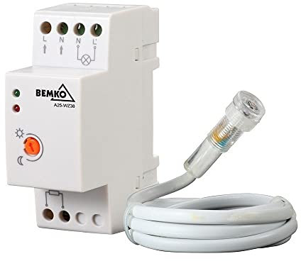 Dämmerungssensor Schalter für DIN-Schiene mit Externe Sonde 220-240V/AC, 50Hz 20A , WZ38 Dämmerungsschalter