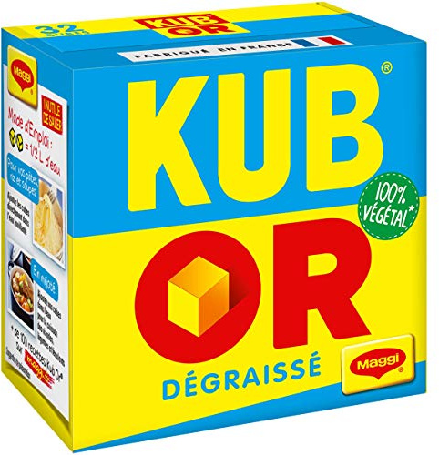 Maggi Kub Gold Brühe Fettfrei (32 Würfel) 128 g – 5 Stück