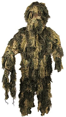 MFH Camouflage Ghillie Suit Woodland XL/XXL (Digital Woodland Bag)