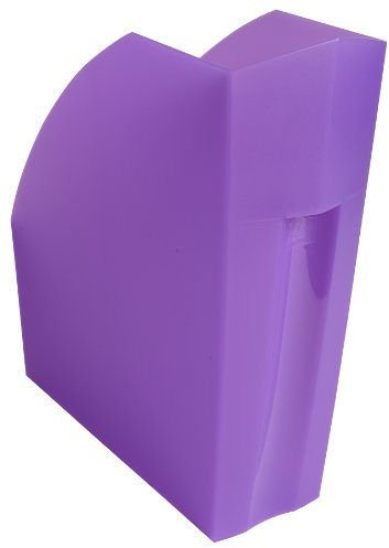 Exacompta 18019D 3er Pack Premium Stehsammler The Magazine für DIN A4 aus stabilem Kunststoff, ideal für die Ablage Ihre Dokumente Zeitschriftensammler Aktenordner Chromaline violett transluzent