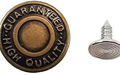 Jean Button Replacement Button pins for Jeans Jeans Buttons Metal Replacement Buttons for Jeans (20, Brass)