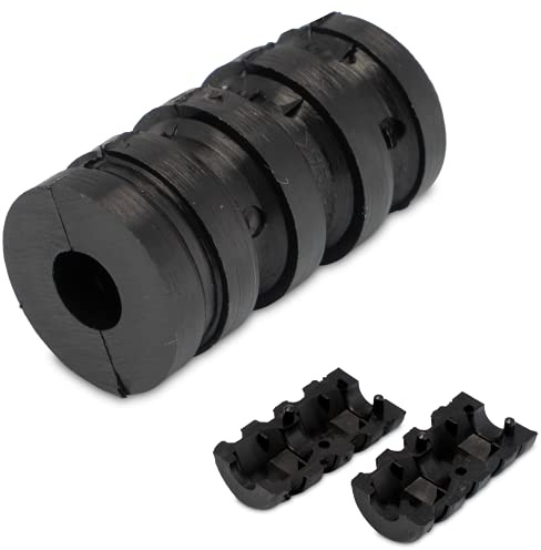 2 Expanderverbinder/Rohrverbinder Gewindestopfen für Rundrohre von 16-35 mm, Kunststoff PA (20 x 2 mm, M8)