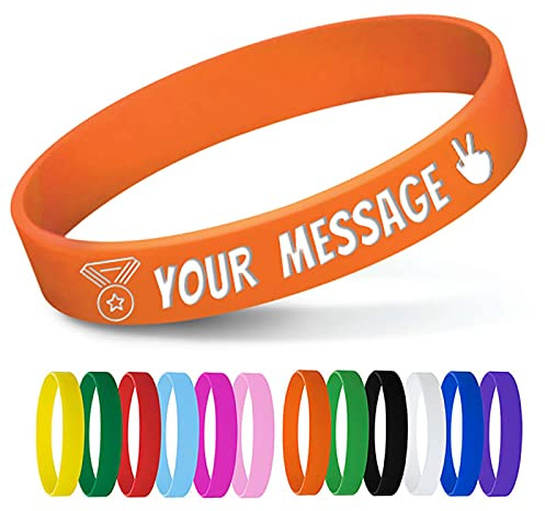 GSCSP Temeite Gummi-Armband - Umweltfreundliches Silikon, Modisches Design für Alle Altersgruppen, Personalisiertes Regenbogen