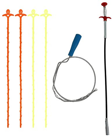HONMEET Herramientas Para Limpiar Desagües De Palos Limpiadores De Desagües Para Ducha Para Fregadero Herramienta Para Limpiar