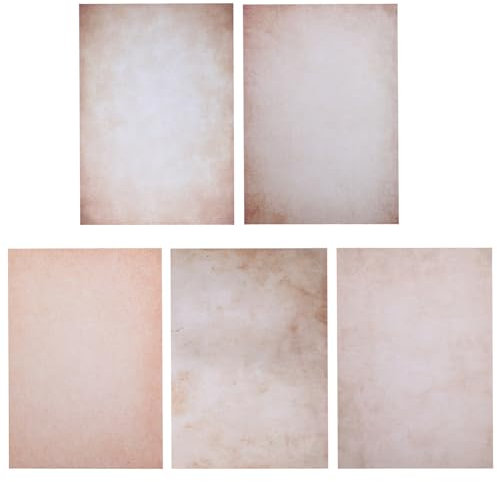 100 Blatt DIN A4 Vintage Briefpapier mit 5 Motiven, beidseitig bedruckt, Druckerpapier