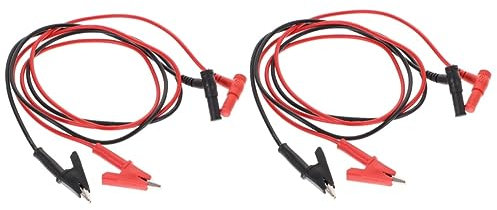 ULTECHNOVO 2 Paar Multimeter-krokodilklemmen-test mit Drähten für Elektrische Tests. Robuste Sonden für Den Einsatz Im Automobil- und Heimbereich. Kompatibel mit Den Meisten Multimetern.