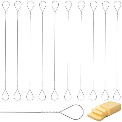 Mozeat Lens 5.7 inch Cheese Slicer Wire,10 PCS Cheese Slicer Replacement Wires Food Grade Stainless Steel Cheese Cutter Wire Cheese Wire Knife Kit for Slicing Cheeses Butter
