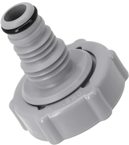 EasyByMall P6H1419 Drain Valve, 2-Port Check Valve, Gray, Plastic Body, Polytetrafluoroethylene Material, Drain Hose Adapter Replacement