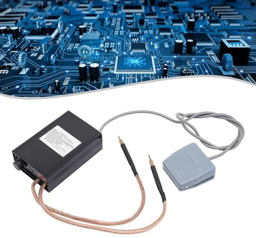 YUNRUX Spotter saldatrice a doppio impulso con interruttore a pedale, saldatrice a punti, termocoppia, mini saldatrice a batteria, non per rame, alluminio, oro, argento