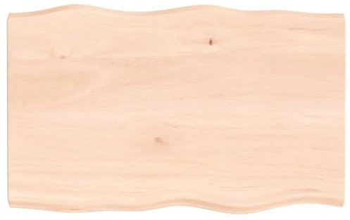 ShGaxin Bordsskiva 80 x 50 x 4 cm obehandlad ek levande kanter, möbler, bordstillbehör, bordsskivor-363876