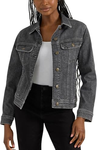 Lee Women's Legendary Rider Denim Jacket, Dark Powder, Large
