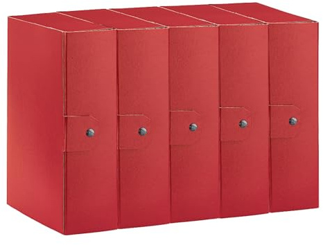 Esselte C30 EUROBOX 25 x 35 cm, rygg 10 cm, röd, 5-pack, 390330160