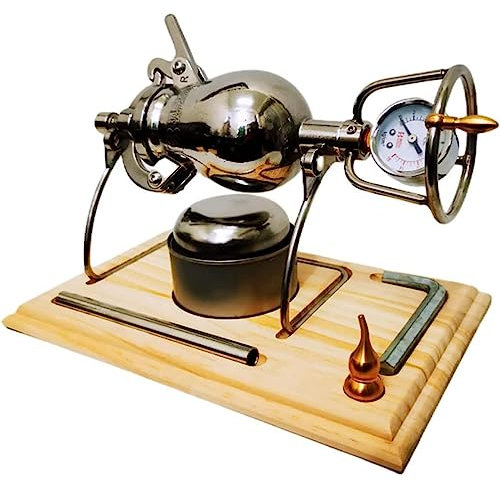 UQACHG Machine à Pop-Corn Manuelle, Petit amplificateur de granulés en Acier Inoxydable 304 de 260Ml, Mini Pop-Corn à l'ancienne pour la Maison