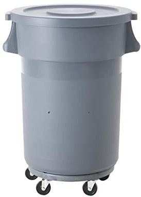 ZONABSQQ Polyvalent Poubelles d'extérieur Rondes, poubelles en Plastique de 80 L, Grandes poubelles avec Couvercle, conteneur de déchets commerciaux Fonctionnel