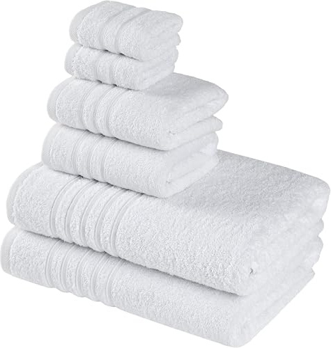 Luscinia 550 g/m² | Serviettes éponge 100 % coton | Lot de 6 | 2 serviettes de bain (140 x 70 cm), 2 serviettes de toilette (40 x 70 cm), 2 serviettes d'invité (30 x 30 cm) | Certifié Oeko-TEX® 100 |