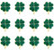 SUPERFINDINGS 12 Pièces Broche trèfle à Quatre Feuilles Vert foncé Broche en métal émaillé Irish Luck Shamrock Label Broche en Alliage à Rivets trèfle à Quatre Feuilles Décoration de Robe pour Dames