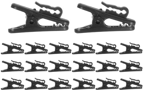 sourcing map 25 clip per cavo cuffie da 2,4 cm di lunghezza, piccoli morsetti per cavo auricolari, tappi per le orecchie, clip per abbigliamento, morsetti per microfono, per cavo rotondo da 1,5 mm di