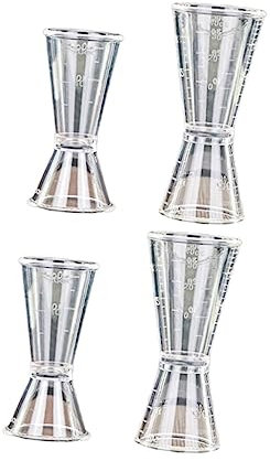 FUNNETOYU 4pièces Tasse à Mesurer Double Tête Inoxydable Wine Measuring Device Outil Bar Pour Cocktails De Petites
