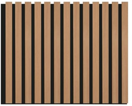 Pannelli Decorativi Acustici per Pareti, Pannelli Murali Design Effetto Legno, Pannelli Fonoassorbenti per Soffitto cm 60 x 275 (1,65 mq) (Faggio)