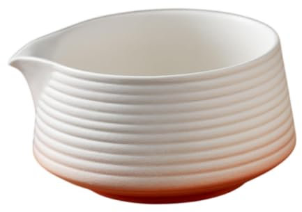 FytStycale Coppa di Porcellana per Mescolare Il Tè E Il Matcha, Bianco E Rosso