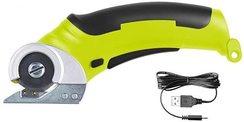 Kartonschneider Elektrisch,Elektrische Schere,Akkuschere Tragbar Rollschneider für Stoff,Leder,Papier,Pappe,Teppich, Filz und Kunststoff,Karton Schneider mit 240 U/min & Sicherheitsverriegelung