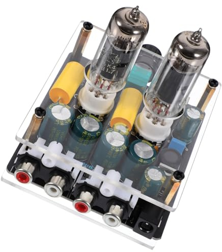 Yardenfun Préamplificateur à Tubes Électroniques HiFi pour Home Cinéma Et Système Stéréo, Carte De Préamplification DIY, Compatible Tension Dc12-16v, Design Compact Et Portable, Couleur Noire