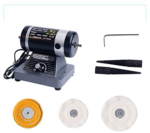 Tischpolierer, Bank Drehmaschine Polierer Desktop Tuch Rad Poliermaschine Einstellbare Geschwindigkeit Schmuckschleifmaschine Kleine Mühle for Schmuckherstellung(KIT5)